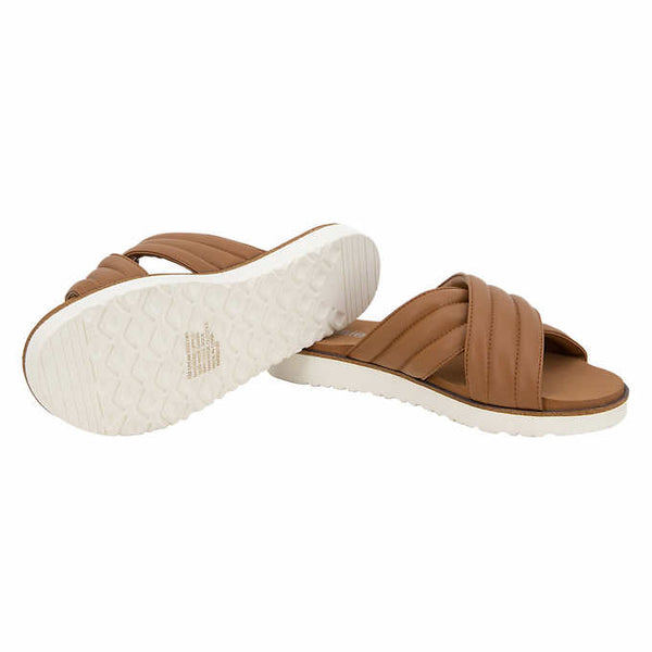 Kensie Womens' Dream Cross Band Comfortable & Cushioned Slip-On Sandal