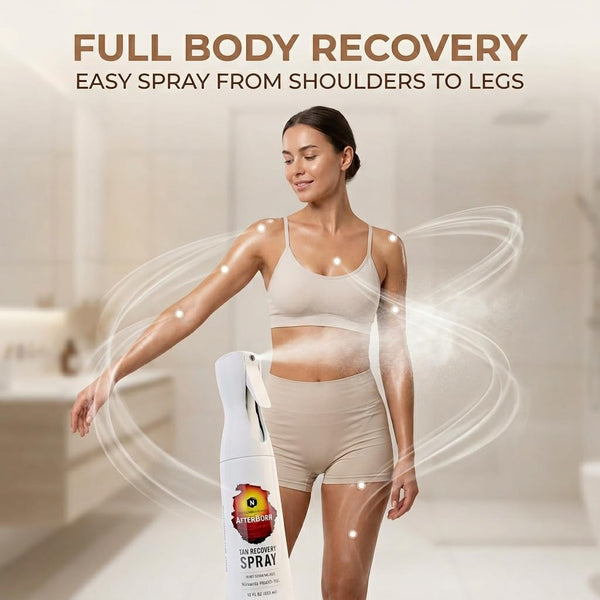 Nirvanta AfterBurn After-Shower Tan Recovery Spray Nirvanta AfterBurn After-Shower Tan Recovery Spray – Continuous Moisturizing Body Mist with Aloe Vera & Botanical Extracts – Lightweight After Sun Hydration to Help Maintain Tan & Reduce Dryness