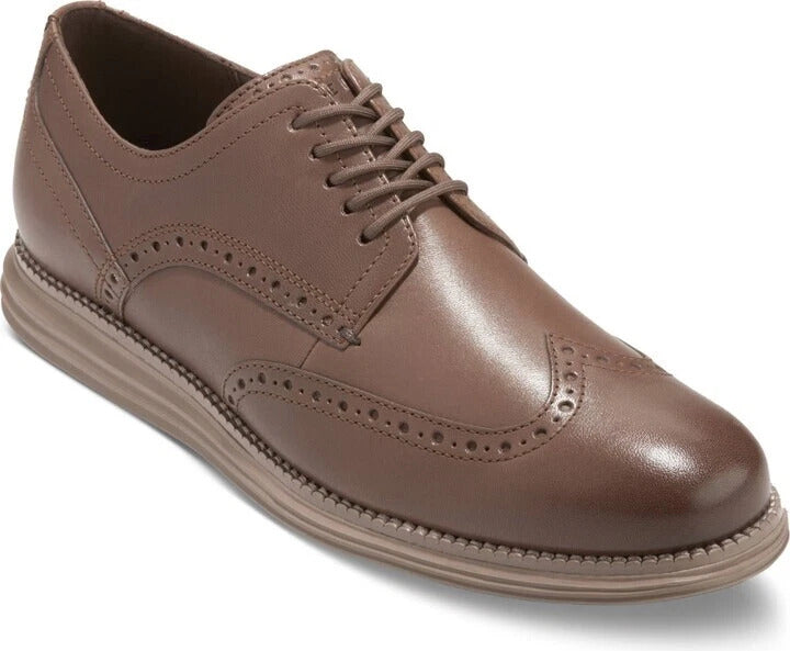 Cole Haan Men's Original Grand Shortwing Leather Dress Oxford Shoe - Truffle / Irish Coffee