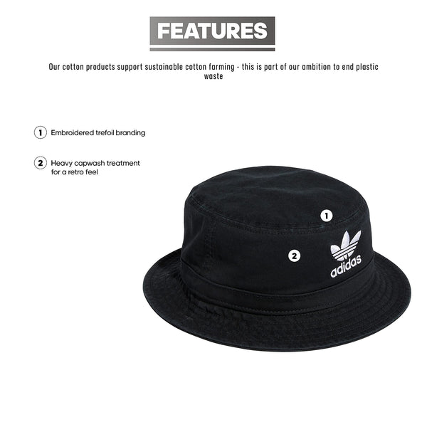 adidas Originals Unisex Adult Washed Bucket Hat