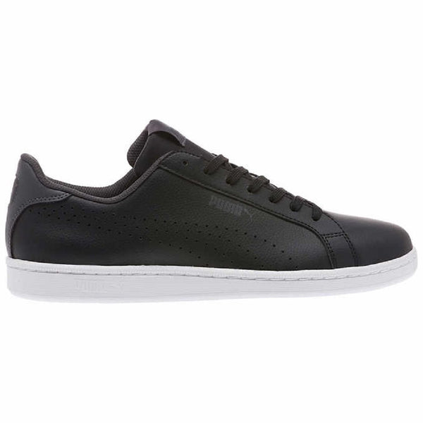 PUMA Men's Smash Leather Classic Sneaker Black Size 10