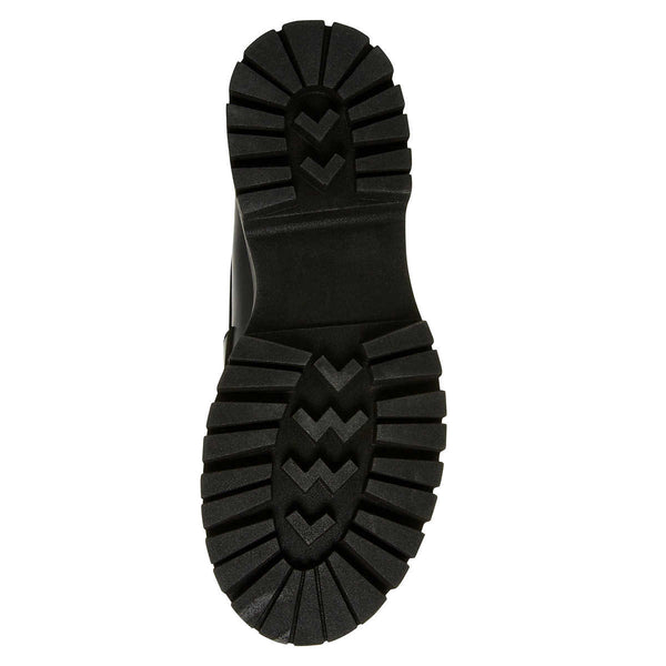 Steve Madden Lawrence Round Toe Slip On Leather Loafers Black Leather