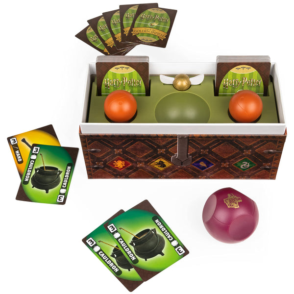 Harry Potter Catch The Golden Snitch, A Quidditch Board Game for Witches, Wizards and Muggles, Family Game Ages 8 & up