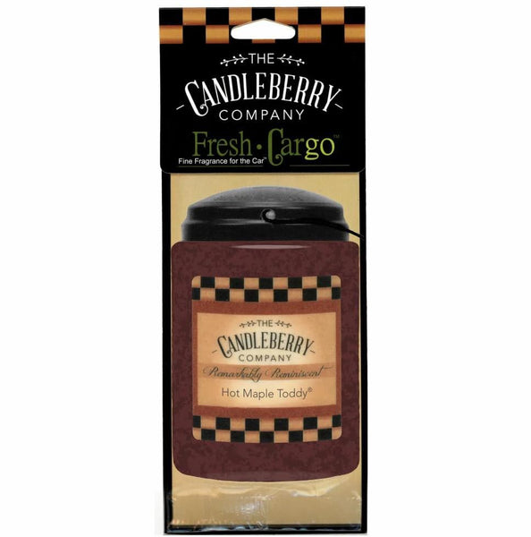 Candleberry Hot Maple Toddy Car Freshener X3