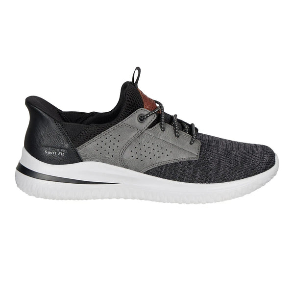 Skechers Men's Delson Hands Free Swift Fit Tennis Shoe Casual Sneaker