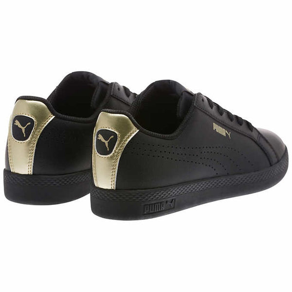 PUMA Women's Smash WNS Perf Metallic Sneaker Black 6