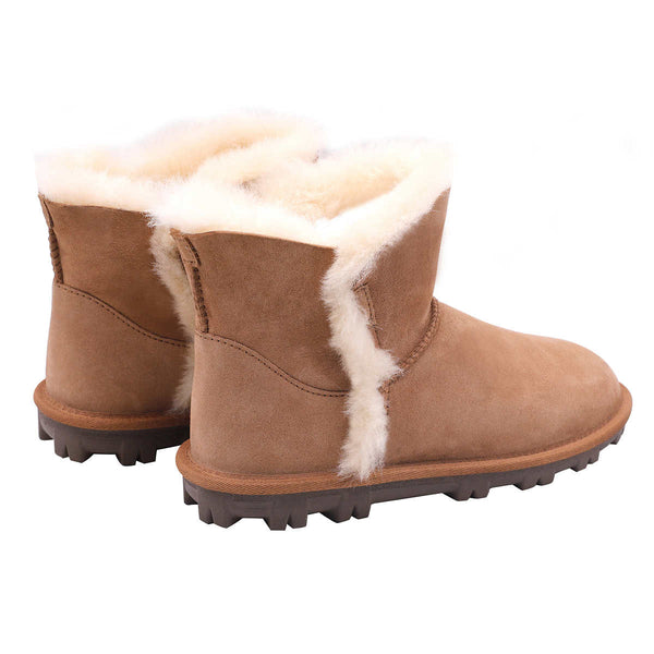 Kirkland Signature Genuine Australia Sheepskin Snow Winter Boots for Women, Classic Ladies Shearling Short Boot