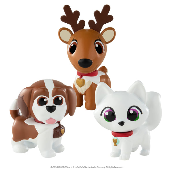 The Elf on the Shelf - Elf Pets Figures Multipack Includes St. Bernard, Reindeer, and Arctic Fox!