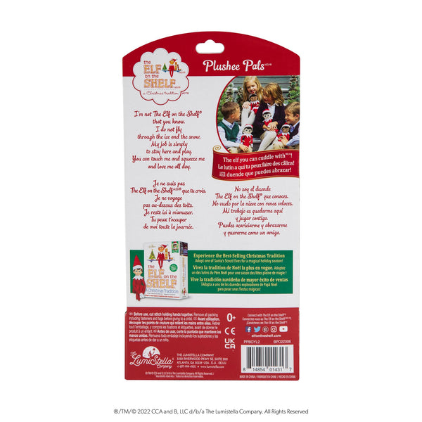 The Elf on the Shelf Plushee Pals - 17-inch The Elf on the Shelf Scout Elf Plush Toys Blue Eyed Boy- Huggable and Lovable Stuffed Elf Plush