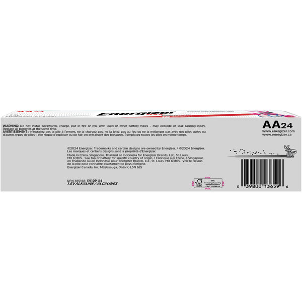 Energizer AA Batteries, MAX Double A Battery Alkaline, 24 Count