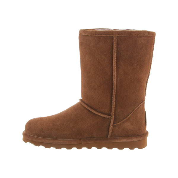 Bearpaw Elle Short Boot Suede Womens size 6 Hickory Brown