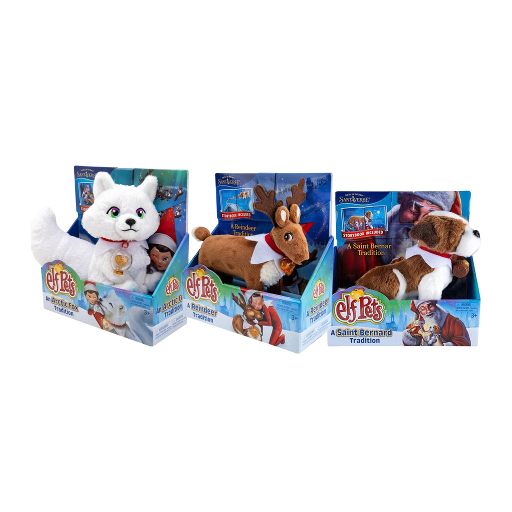 The Elf on the Shelf Pets 3-Pack: Arctic Fox, Reindeer & St. Bernard