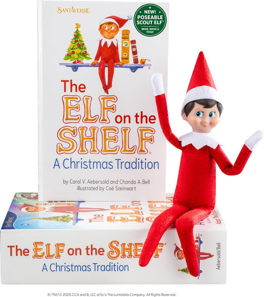 The Elf on the Shelf Box Set - Poseable Boy Scout Elf with Blue Eyes