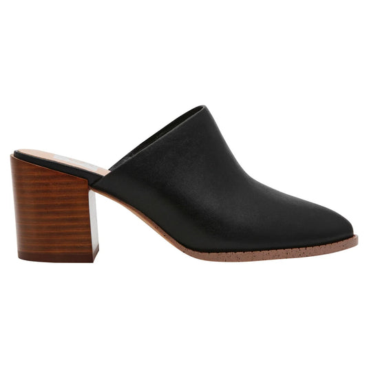 Dv By Dolce Vita Women's Comfort Nero Stacked Block Heeled Mule Shoes Black