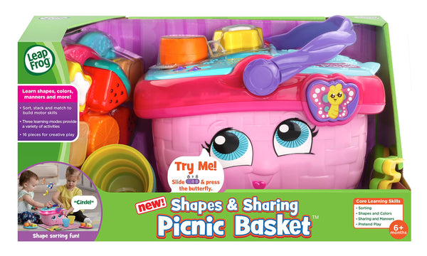 LeapFrog Shapes and Sharing Picnic Basket, Pink