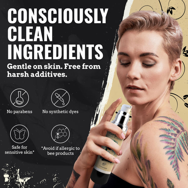 Nirvanta Rust Proof Tattoo Sealer 1.7 fl oz – Tattoo Sealing Body Lotion for Pre-Care & Long Term Ink Maintenance