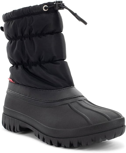Chooka Women's Nylon Mid-Calf Winter Snow Boot | Outdoor Cold Weather Faux Fur Puffer Boot