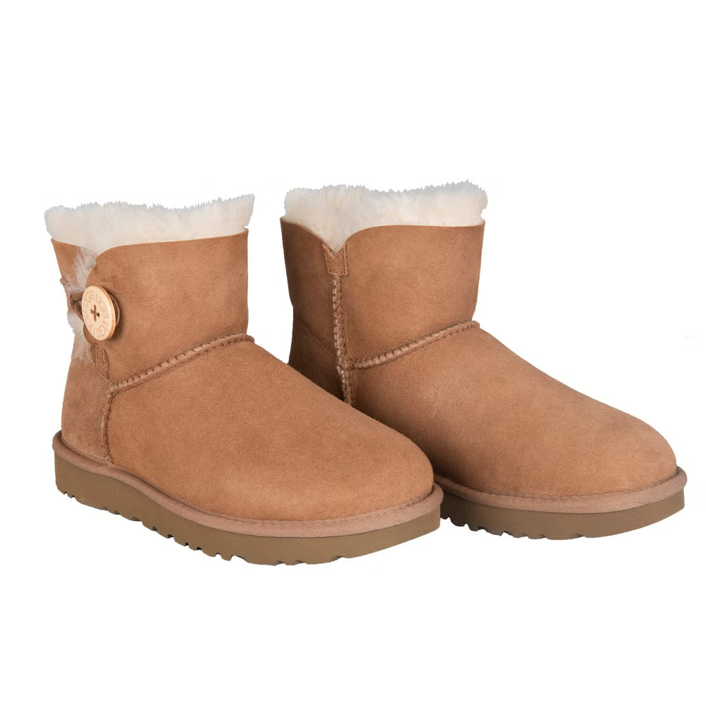 UGG W Mini Bailey Button II Chesnut Size 7