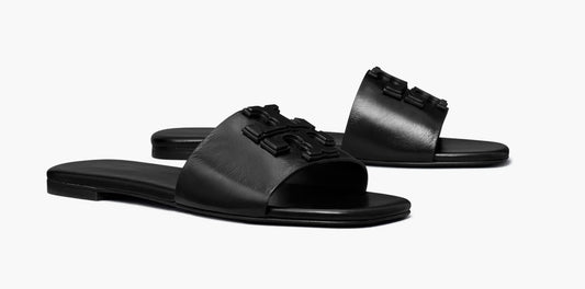 Tory Burch Ines Perfect Flat Slide - Gardenia or Black