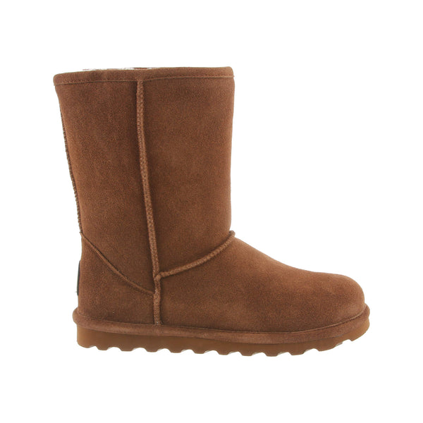 Bearpaw Elle Short Boot Suede Womens size 6 Hickory Brown