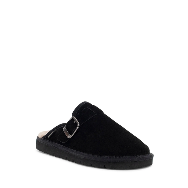 Staheekum Women's Chelan Buckle Clog Plush Fluffy Slip On Ladies Shoe