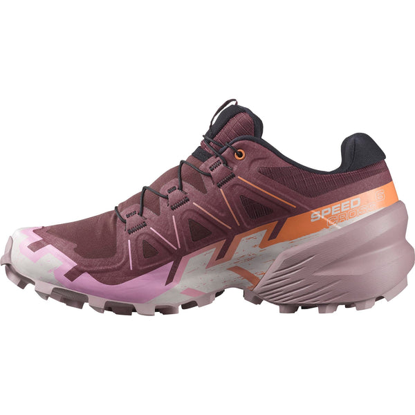 Salomon Speedcross 6 Trail Running and Hiking Shoe Womens Catawba Grape/Papaya/Deauville mauve Size 8