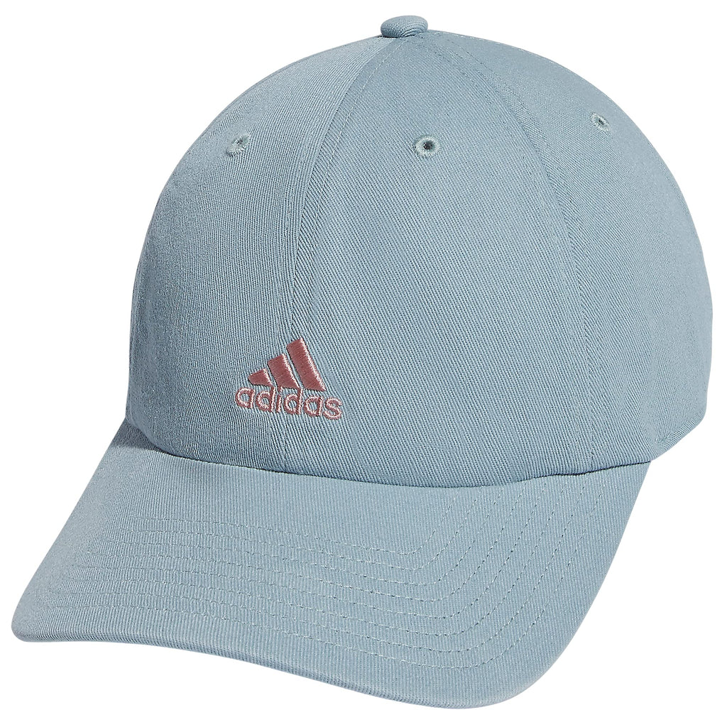 adidas Women's Saturday Baseball Cap – Adjustable Ladies Cotton Hat, Athletic Relaxed Fit - Magic Grey/Wonder Mauve Pink