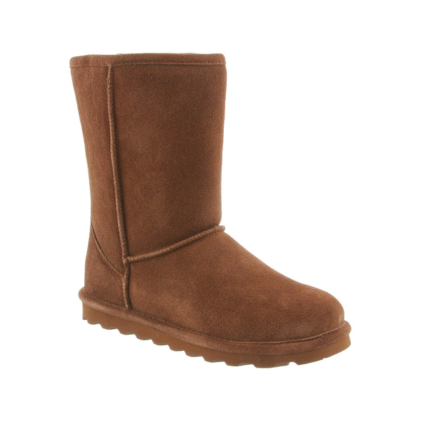 Bearpaw Elle Short Boot Suede Womens size 6 Hickory Brown
