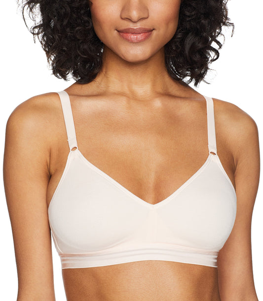 Hanes Women's ComfortFlex Fit T-Shirt Soft Unlined Wirefree Bra - Light Buff