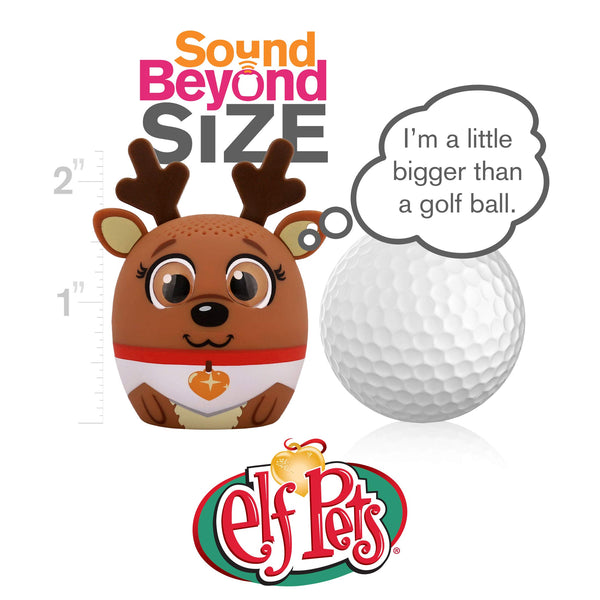 My Audio Pet Mini Bluetooth Animal Wireless Speaker - True Wireless Stereo  Pair with Another TWS Pet for Powerful Rich Room-Filling Sound - Elf on the Shelf (Arctic Fox)