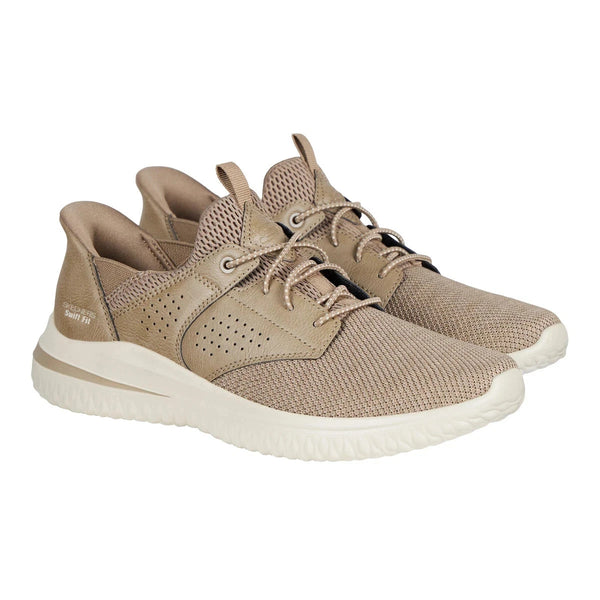 Skechers Men's Delson Hands Free Swift Fit Tennis Shoe Casual Sneaker