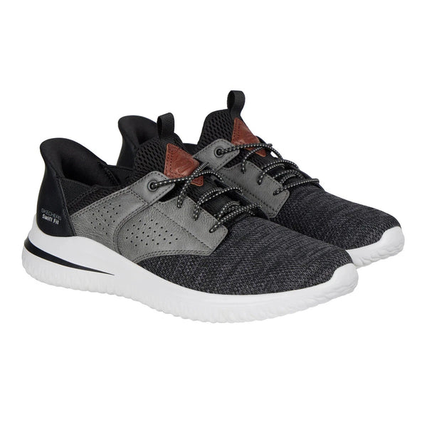 Skechers Men's Delson Hands Free Swift Fit Tennis Shoe Casual Sneaker