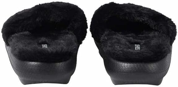 32 Degrees Women's Plush Cushion Slide | Slip-On | Pillow-Like Comfort | Lightweight | Plush Faux Fur