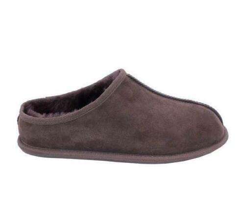 Kirkland Signature Men's Shearling Genuine Sheepskin Clog Slipper Brown