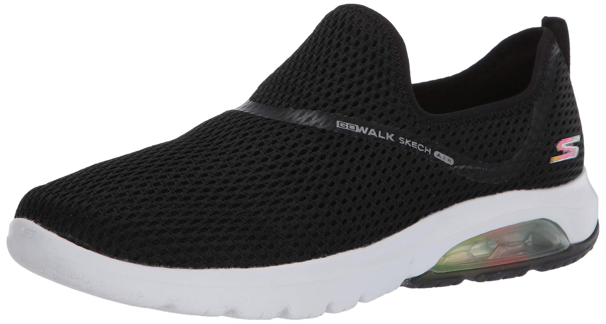 Skechers Women's Go Walk Air Twirl Sneaker (Black, 9)