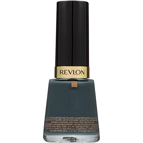 Revlon Nail Polish, Glossy Shine Finish, in Black/Grey, 390 Iconic, 0.5 oz