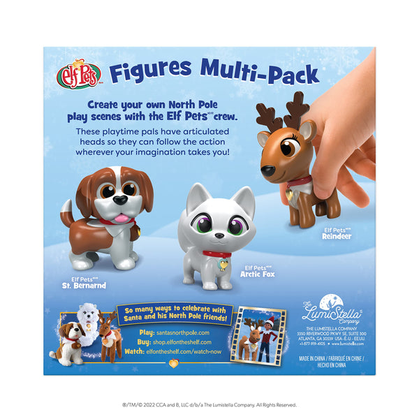 The Elf on the Shelf - Elf Pets Figures Multipack Includes St. Bernard, Reindeer, and Arctic Fox!