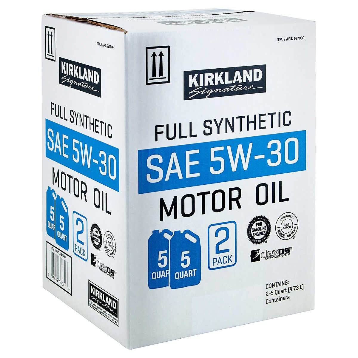 kirkland Full Synthetic SAE 5W-30 Motor Oil 2 Pack of 5 Quarts______________________________FUMA