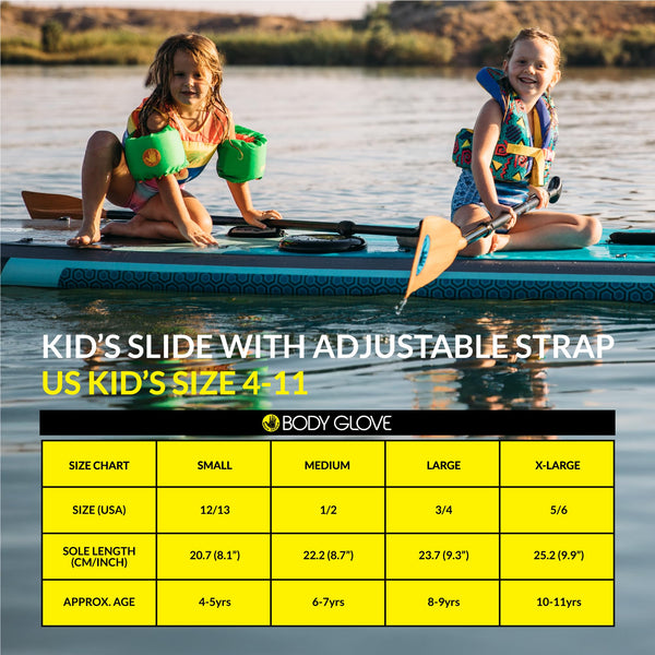 Body Glove Kids Adjustable Strap Slip-On Sandals