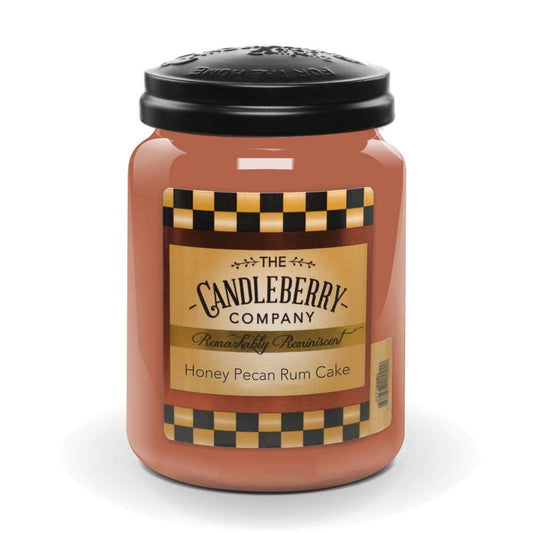 Candleberry Candles | Honey Pecan Rum Cake | Strong Fragrances for Home | Hand Poured in The USA | Highly Scented & Long Lasting | Large Jar