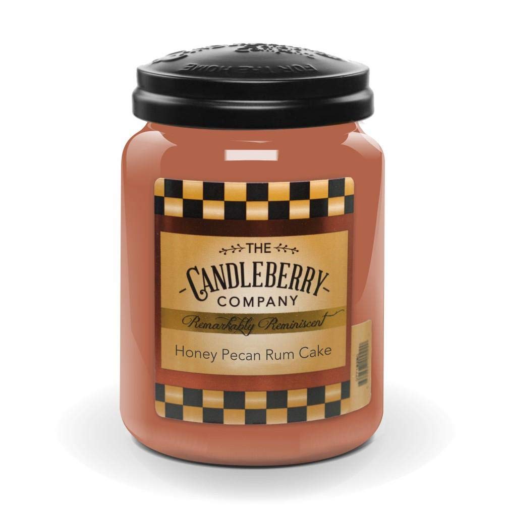 Candleberry Candles | Honey Pecan Rum Cake | Strong Fragrances for Home | Hand Poured in The USA | Highly Scented & Long Lasting | Large Jar