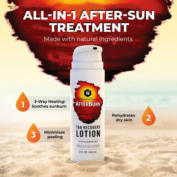 Nirvanta All-in-One AfterBurn Tan Recovery Lotion – Doctor-Formulated Aftersun Lotion