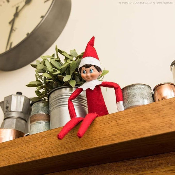 The Elf on the Shelf Box Set - Poseable Boy Scout Elf with Brown Eyes