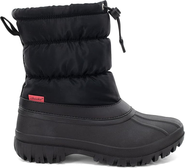 Chooka Women's Nylon Mid-Calf Winter Snow Boot | Outdoor Cold Weather Faux Fur Puffer Boot