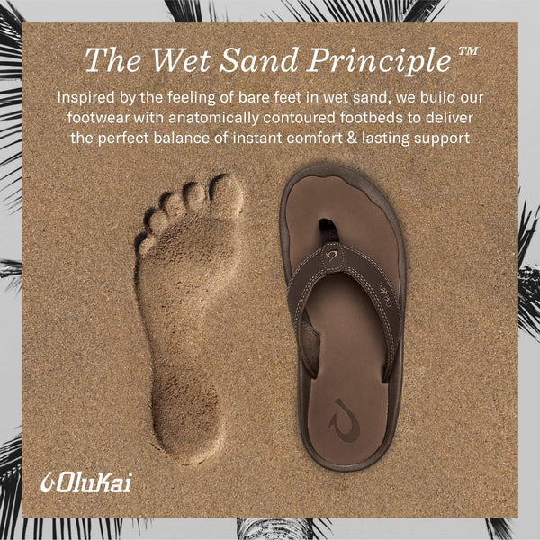 OluKai Womens Black/Black Kulapa Kai Sandal - 7 B(M) US