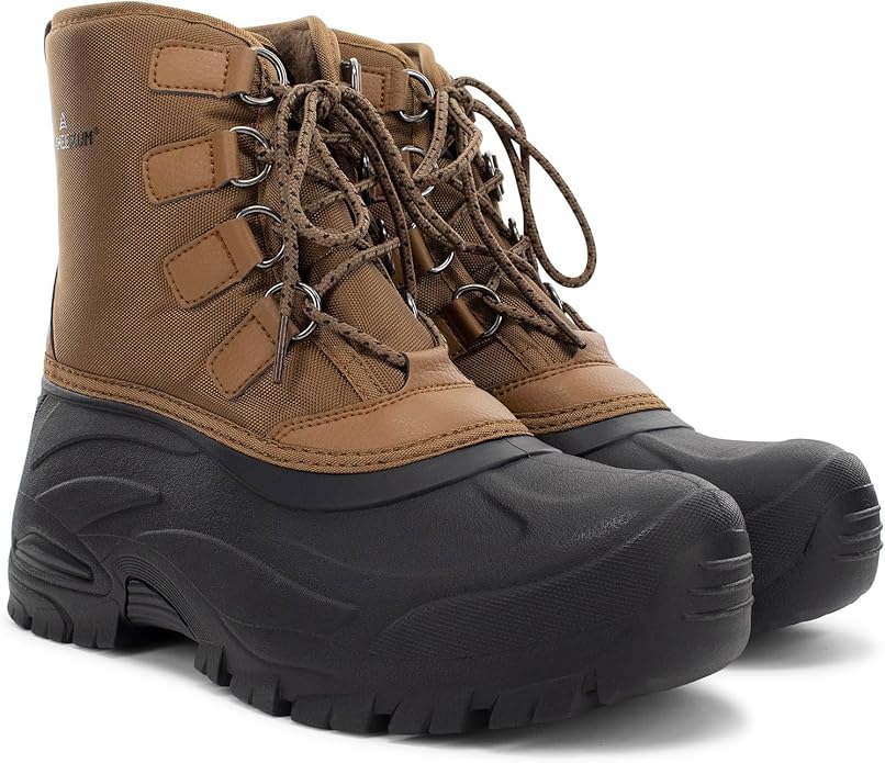 Staheekum Men's Winter Snow Boots| Waterproof, Insulated, and Cold Rated to -20°F