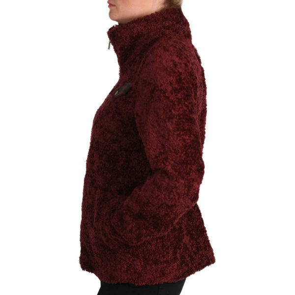 Pendleton Ladies' Fuzzy Zip Jacket Women's Sherpa Coat - Red, Navy or Cream