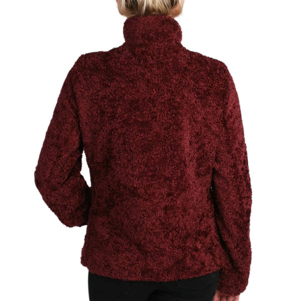 Pendleton Ladies' Fuzzy Zip Jacket Women's Sherpa Coat - Red, Navy or Cream