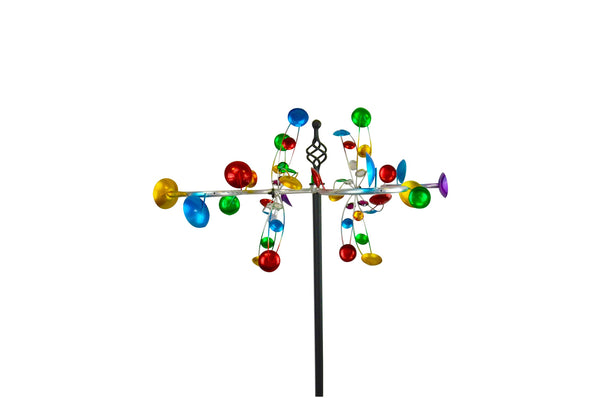 Red Carpet Studios 34415 Metal Outdoor Decor Wind Spinner Garden Stake, Zig Zag