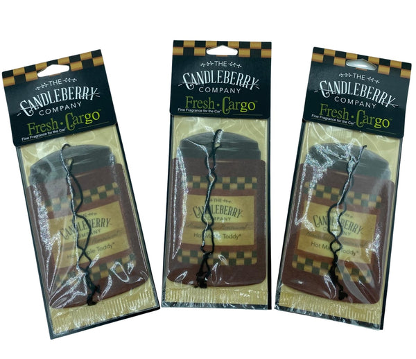 Candleberry Hot Maple Toddy Car Freshener X3